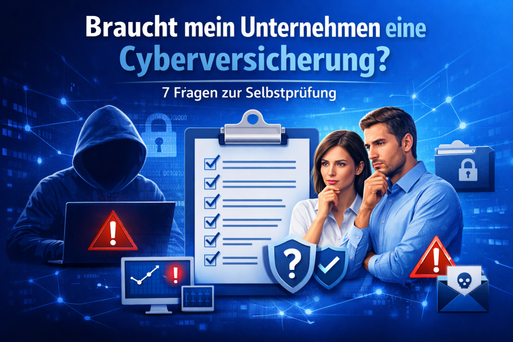Braucht mein Unternehmen eine Cyberversicherung? 7 Fragen zur Selbstprüfung (Bild mit KI erzeugt)