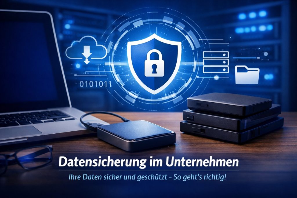 Datensicherung im Unternehmen (KI generiert)